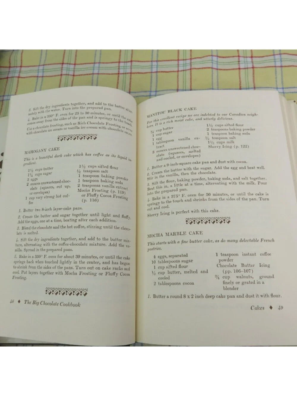 The Big Chocolate Cookbook 1968 1st Edition Gertrude Parke Vintage Dessert